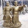 批发玻璃钢仿铜人物雕塑户外雕塑景观 传统文化人物雕塑景观摆件