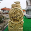 可定制石雕门墩 大理石仿古抱鼓石 庭院门口门台摆件 貔貅抱鼓石