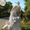 厂家直销黄锈石石雕天鹅喷水池 天鹅雕塑园林景观动物雕刻批发