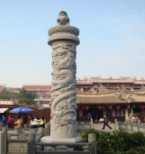 6米石龙柱华表浮雕盘龙柱寺庙广场景区园林大型石柱子加工花岗岩