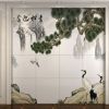 九尾狐石材中式客厅电视背景墙：KJ-ZS-004_浪漫满屋