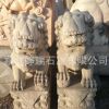 汉白玉石雕石狮子 景区门前一对看门石狮子 寺庙镇宅石狮子雕刻