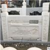 金狮子厂家直销玉石浮雕栏板河道防护栏庭院阳台栏板浮雕定制加工