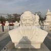 石雕孔子半身像 汉白玉伟人头像 教育家石头孔夫子像 现货销售