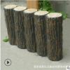 厂家直销公园水泥草坪护栏户外小区庭院围栏景观工程项目仿木桩杆