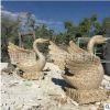 泰荣石雕喷泉天鹅雕塑喷水鸭子 水景锈石喷泉园林广场摆件定制