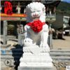 曲阳石雕 仿汉白玉狮子 镇宅招财石狮子 寺庙酒店门口摆放 可定制