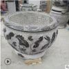 厂家直销石雕花盆 庭院仿古石鱼缸养鱼种花石雕工艺品摆件