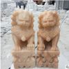 石雕狮子 门口对狮 汉白玉墓地小狮子供桌香炉青石墓碑