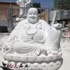 厂家直销汉白玉石雕坐佛弥勒佛寺院庙宇户外摆放支持定制