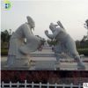 石雕花岗岩将相和负荆请罪人物城市广场景观寓言成语雕塑故事摆件