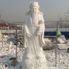 厂家直销石雕人物汉白玉雕塑 寺庙供奉佛像 定制大理石老寿星雕刻