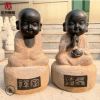 现货石雕小沙弥青石仿古做旧六度小和尚摆件寺庙庭院禅意佛像装饰
