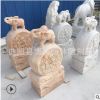 厂家供应小象貔貅汉白玉石雕门墩仿古庭院门口招财狮子门墩抱鼓石