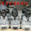 厂家直销石雕小和尚雕刻 寺庙小沙弥佛像 青石做旧童男童子摆件