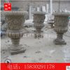曲阳石雕雕刻仿古汉白玉石头家庭装饰花盆公园旅游区石头花钵批发