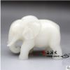 如意吉祥白玉大象摆件一对吸财象玉象白玉天然玉石工艺品精美