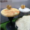 水泥艺术家具茶几水泥灰金属小户型组合样板房客厅咖啡桌小几