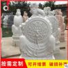供应石雕门墩汉白玉雕刻抱鼓石 大型石材广场校园园林景观摆件
